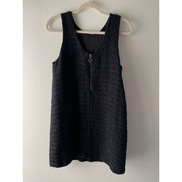 Mango Tweed Shift Dress Metallic Thread Sleeveless Mini Size S - Picture 5 of 7